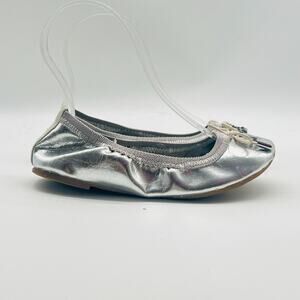 Sam Edelman Shoes Girls 13.5c Silver Ballet Flats Felicia Casual Dress Shoes